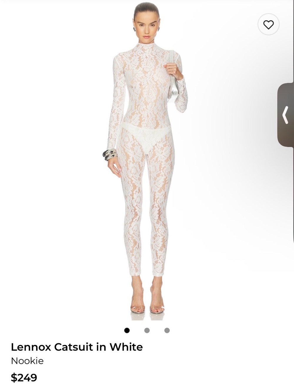 Nookie White Lace Full-Body Catsuit